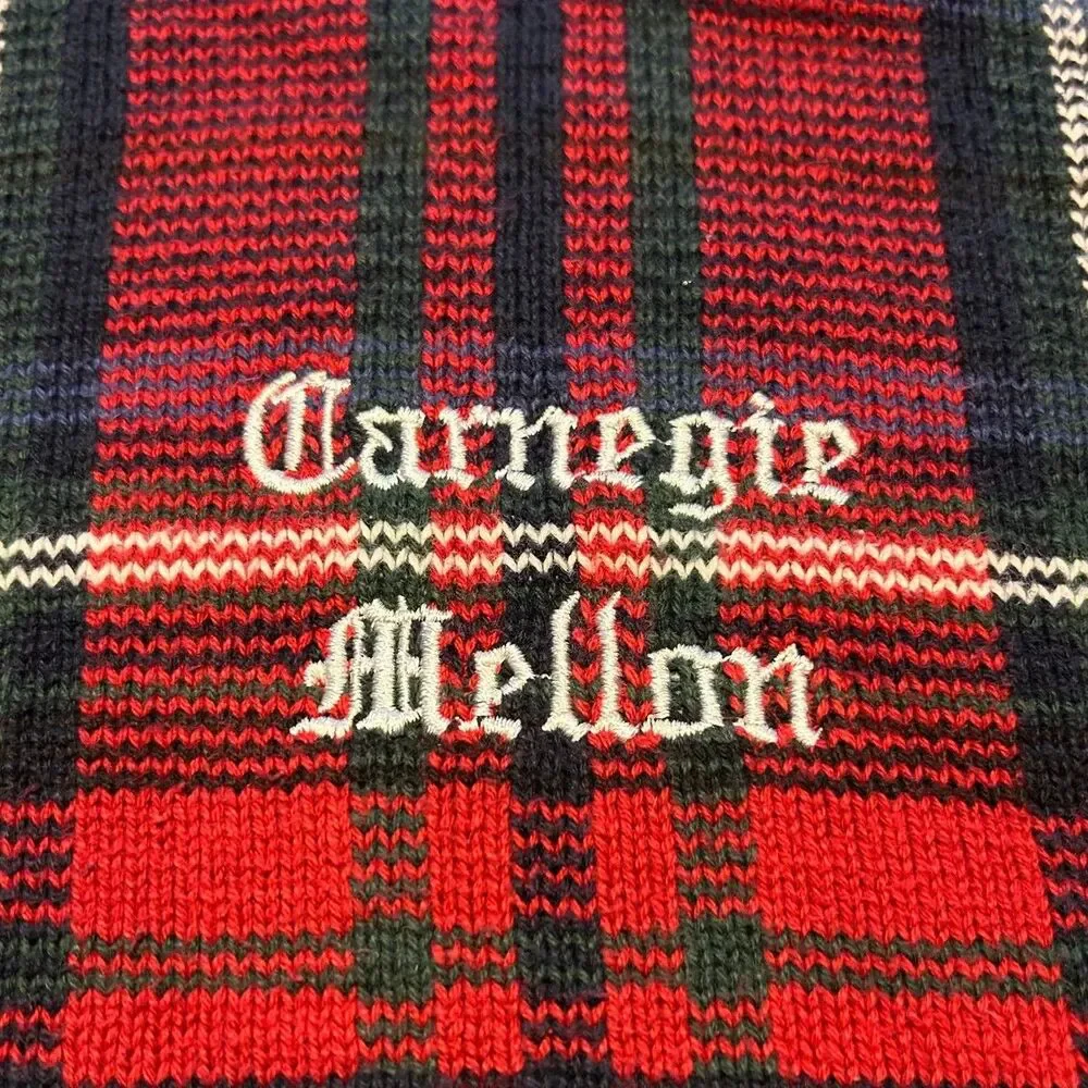 Oak Brook x Carnegie Mellon University Upcycled Tartan Plaid Sweater Size XL